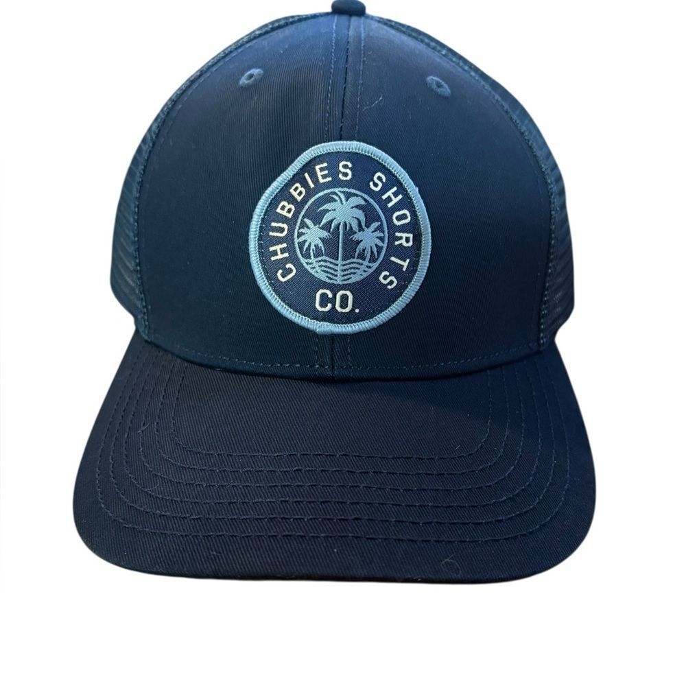 NWT Chubbies Shorts Co. Navy Palm Tree Trucker Mesh Hat